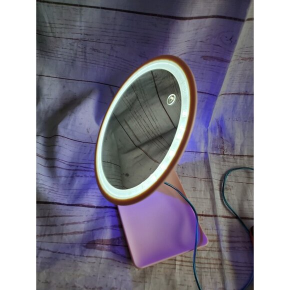 Illuminate Your Beauty with our LED Swivel Neck Pink Rechargeable Makeup Mirror - Picture 2 of 12
